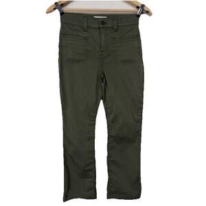 Madewell Women's Pants Mid-Rise Kick Out 26 Olive Green Preppy Casual Classic